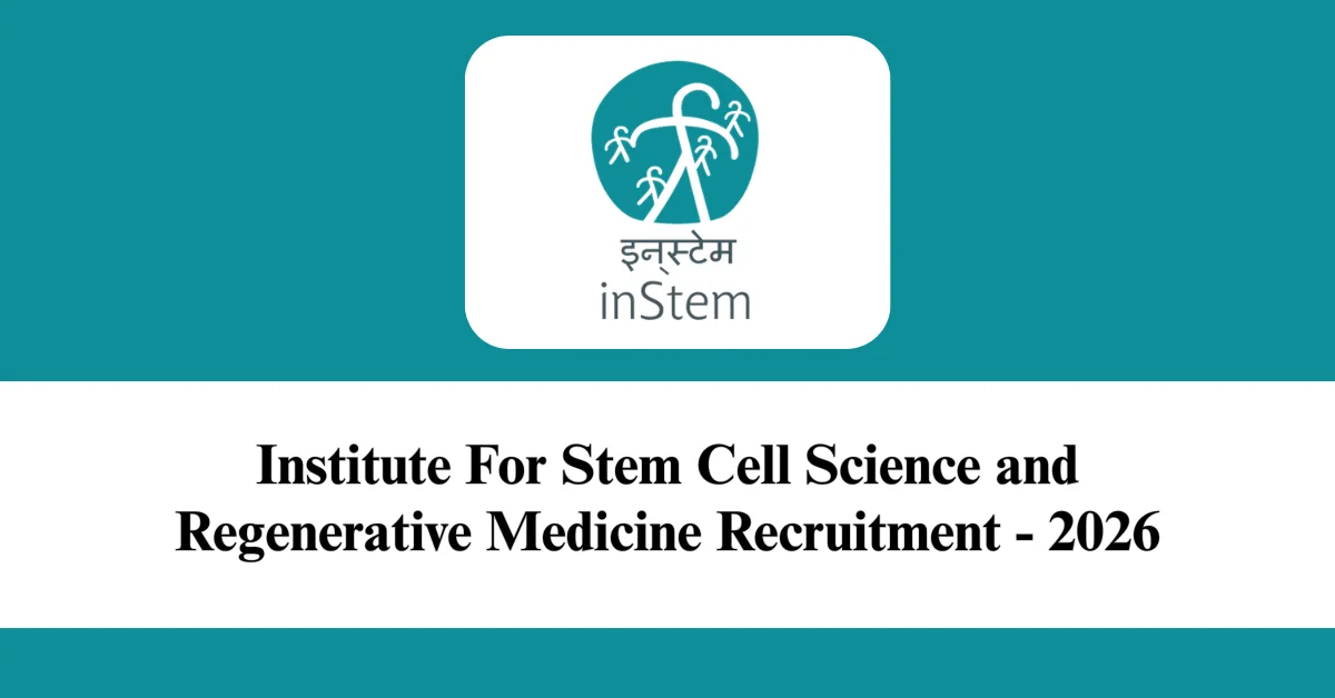 InStem Recruitment 2026